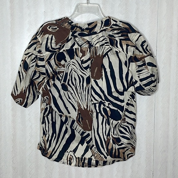 🆕 VINTAGE 1960s GASTON JAUNET Blouse Size 10 Made In Italy - Picture 3 of 4